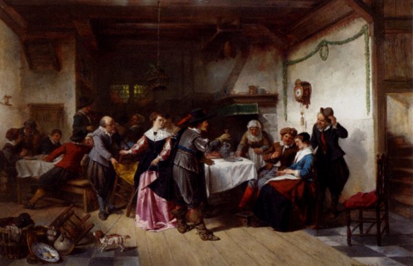 Raise Your Glasses by Herman Frederik Kate - Hand-Painted Oil Painting Reproduction
