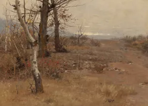 Birches in the Fall by Herman Hartwich Birches in the Fall by Herman Hartwich Oil Painting