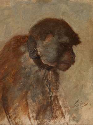 Meditation by Herman Hartwich Oil Painting