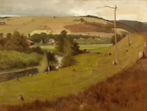 New England Landscape by Herman Hartwich Oil Painting