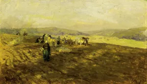 Potato Gleaners by Herman Hartwich Potato Gleaners by Herman Hartwich Oil Painting