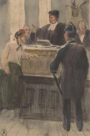 Rechtspraak by Herman Heijenbrock Rechtspraak by Herman Heijenbrock Oil Painting