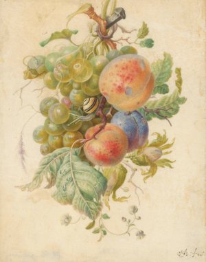 Festoen van vruchten by Herman Henstenburgh Oil Painting