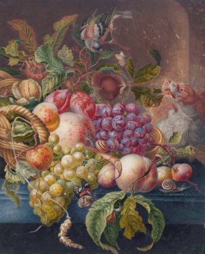 Fruit Still Life by Herman Henstenburgh Oil Painting