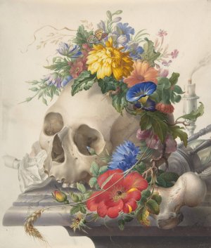 Vanitas Still Life by Herman Henstenburgh Oil Painting