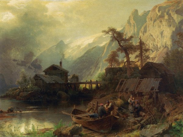 Main Product Photo of By the Banks Painting by Herman Herzog