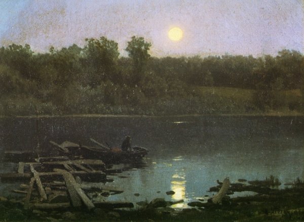 Main Product Photo of Fishing for Supper Painting by Herman Herzog
