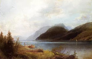 Sagne Fjord by Herman Herzog - Oil Painting Reproduction