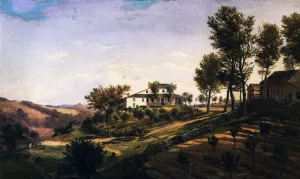 Hubbard Farm of Dana on Chapline Hill by Herman Lungkwitz Oil Painting