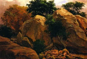 Indian Grave by Herman Lungkwitz Oil Painting