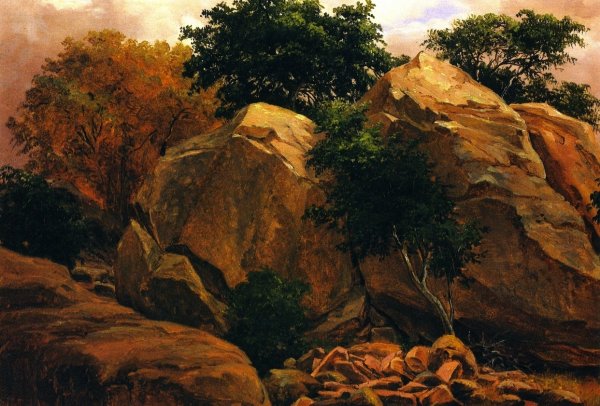 Indian Grave by Herman Lungkwitz - Hand-Painted Oil Painting Reproduction