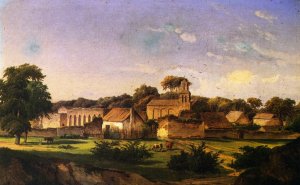 Mission San Juan de Capistrano Oil painting by Herman Lungkwitz
