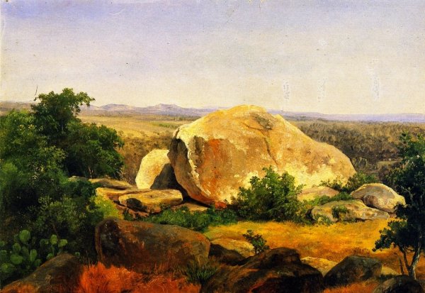 Yellow Boulders on Bear Mountain by Herman Lungkwitz - Hand-Painted Oil Painting Reproduction