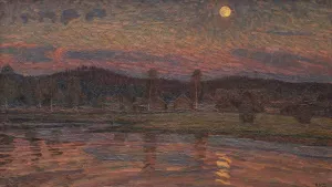 Moonlit Landscape by Herman Norrman Oil Painting