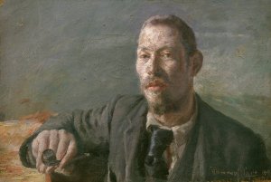 Self-portrait by Herman Norrman Oil Painting