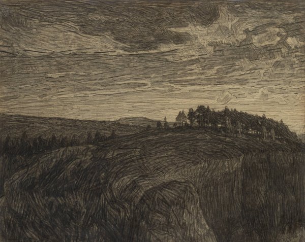 Main Product Photo of The Mountain  Painting by Herman Norrman