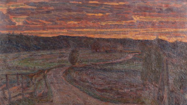 Main Product Photo of The Road to Kimarp  Painting by Herman Norrman