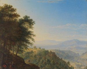 Berglandschap bij Boppard aan de Rijn by Herman Saftleven Oil Painting