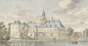 Gezicht op kasteel Nijenrode by Herman Saftleven Oil Painting