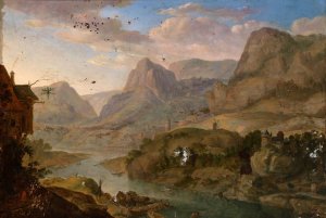 Landscape by Herman Saftleven Oil Painting