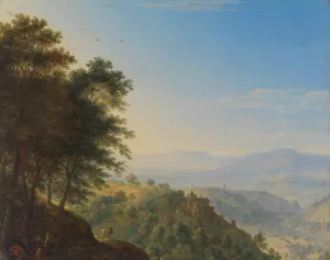 Mountainous landscape near Boppard aan de Rijn Oil painting by Herman Saftleven