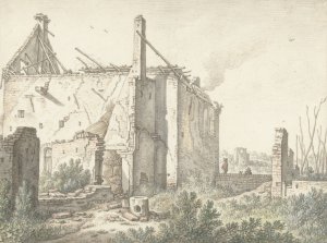 Ruine van een huis in Utrecht by Herman Saftleven Oil Painting