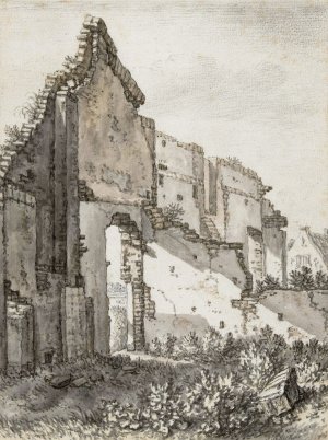 Ruines van een gebouw te Utrech by Herman Saftleven Oil Painting