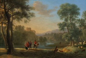 Classical Landscape by Herman Van Swanevelt Oil Painting