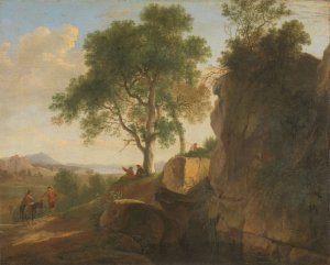 Italian landscape by Herman Van Swanevelt Oil Painting