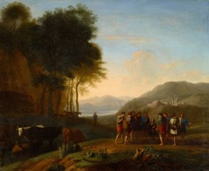 Joseph Recounting his Dream to his Brothers by Herman Van Swanevelt Oil Painting