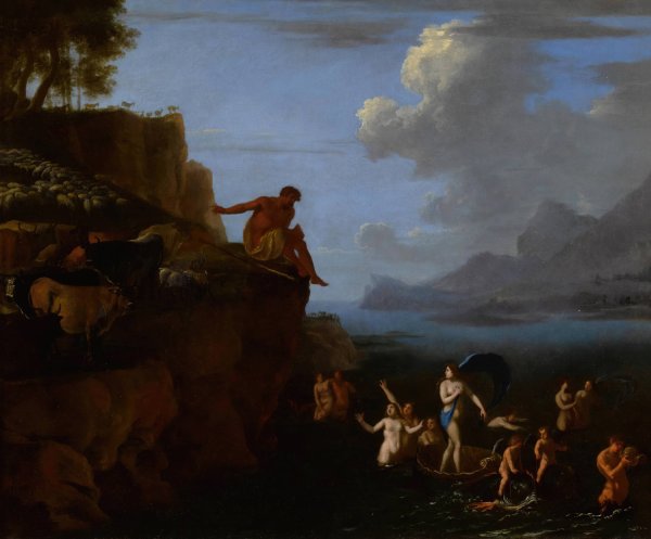 Main Product Photo of Polyphemus and Galatea  Painting by Herman Van Swanevelt