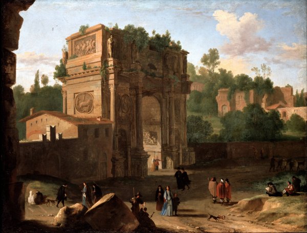 Main Product Photo of The Arch of Constantine, Rome Painting by Herman Van Swanevelt