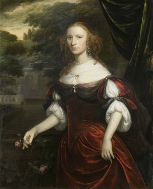 Portrait of a Woman by Herman Verelst Oil Painting