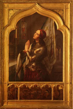 Joan of Arc In Prayer by Hermann Anton Stilke Oil Painting