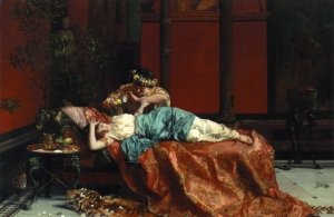 The Feeble Dismissal by Hermann Clementz Oil Painting