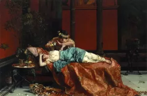 The Feeble Dismissal by Hermann Clementz Oil Painting