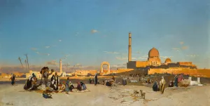 An extensive view of Cairo Oil painting by Hermann David Salomon Corrodi