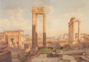 Forum Romanum by Hermann David Salomon Corrodi Oil Painting
