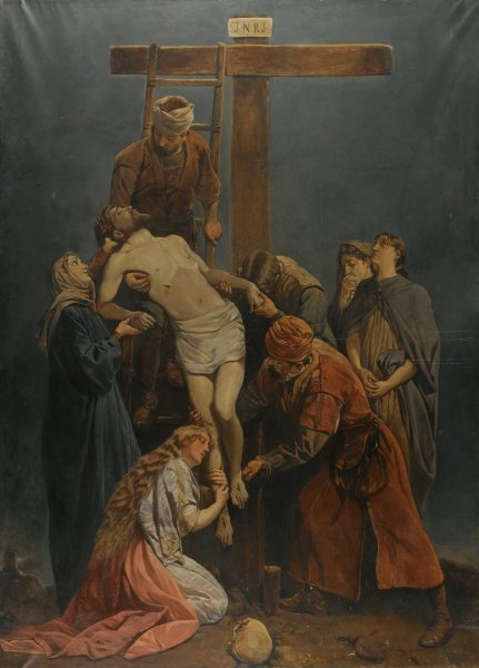 The Deposition by Hermann Eichler - Hand-Painted Oil Painting Reproduction