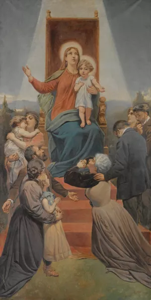 The Madonna Of The Needy by Hermann Eichler Oil Painting