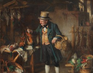 A Good Catch by Hermann Kern Oil Painting