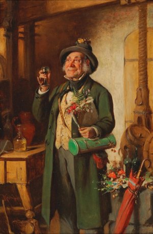 Botanikus Lieblingsblume by Hermann Kern Oil Painting