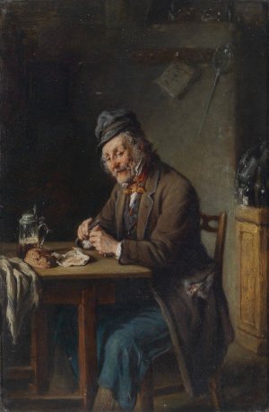 Brotzeit by Hermann Kern Oil Painting