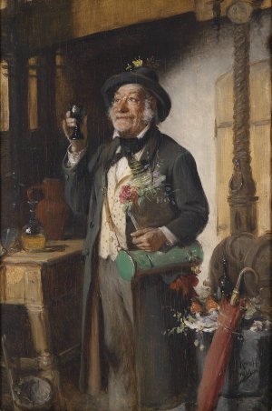 Der Botaniker by Hermann Kern Oil Painting