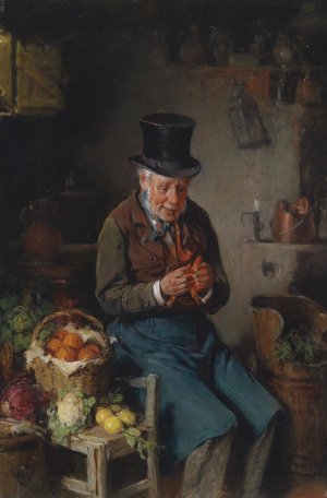 Der Gemusehandler by Hermann Kern Oil Painting