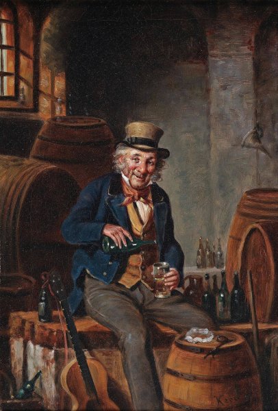 Main Product Photo of Ein wohlverdienter Schluck Painting by Hermann Kern
