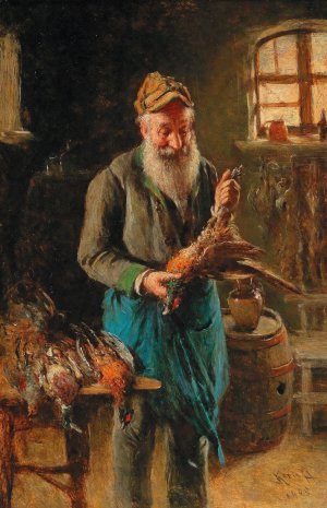 Pheasant Hunter Oil painting by Hermann Kern