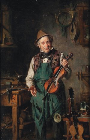 The instrument maker's workshop by Hermann Kern Oil Painting