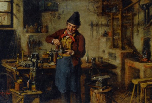 Main Product Photo of The Lock Maker Painting by Hermann Kern