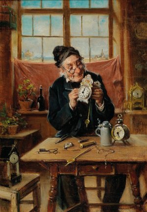 The Watchmaker by Hermann Kern Oil Painting